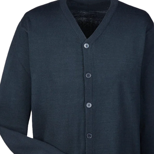New Winter Design Men Black Cotton Knitted Cardigan Embroidered Fraternity Long Sleeve Casual Knitwear OEM Custom Wholesale - Product Image 2