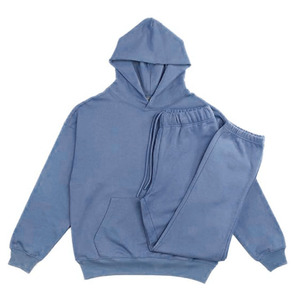 Unisex Hooded Winter <b>Tracksuit</b> Long Sleeve Breathable Eco-Friendly Fabric Design Drawstring Elastic Waist Custom Solid <b>tracksuit</b> - Product Image 2