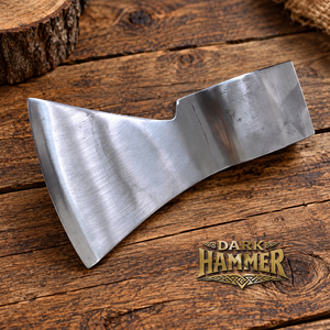 Tête de hache viking barbue entièrement polie, forgée à la main en acier à haute teneur en carbone, pour sculpture - Product Image 3