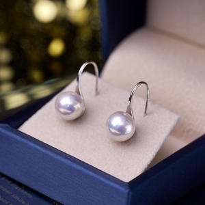 Pendientes de Perlas de Agua Dulce de 10-11 mm, Reforzados, con Luz Intensa, Femeninos, Sai Australianos, Blancos, Aguja de Plata S925, Belleza Impecable - Product Image 3