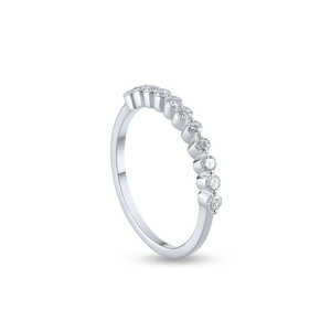 Anillo de Bodas de diamantes de corte redondo para mujer en anillos de diamantes elegantes con ajuste de punta Devind - Product Image 1