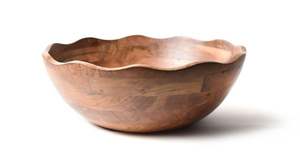 Tazón de Madera Natural con Forma de Flor con Cuchara para Utensilios de Cocina, Vajilla Popular para Servir Comida - Product Image 2