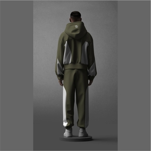 Chándal Oversize de Algodón con Paneles de Felpa para Hombre - Product Image 2