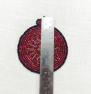 Set of 6 handmade beaded pomegranate coasters - Product Image 2