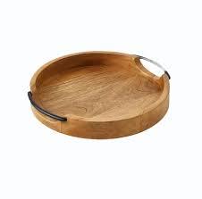 ถาดเสิร์ฟไม้ทรงกลม ดีไซน์คลาสสิก ทนทาน ถาดชาสำหรับงานแต่งงาน - Product Image 6