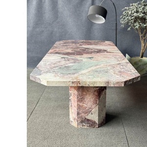 Luxury <b>Coffee</b> <b>Table</b> Unique Style Modern Design <b>Rectangle</b> Four Seasons Pink French Marble Living Room Furniture Indoor Home - Product Image 2