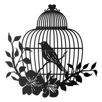 Portable Grande Cage À Oiseaux Perroquet Élevage Ornemental Métal Suspendu Cage À Oiseaux