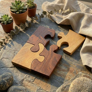 Sous-verre créatif en bois pour tasses à thé et café, fait main, finition tendance, vente en gros - Product Image 4