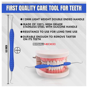Professional Dental Tools Tartar Scraper for Dentist Personal Use and Pets Plaque Remover for Teeth Premium Oral Care Double - Product Image 3