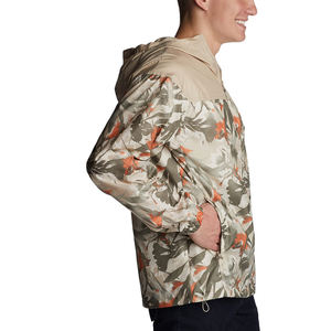 Chaqueta Cortavientos Impermeable con Capucha para Hombre, Acabado Brillante en Verde Neón, Ligera, de Poliéster, Casual, para Primavera, con Cierre de Cremallera - Product Image 3