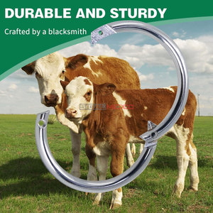 Stainless Steel Bull <b>Nose</b> <b>Ring</b> for Cattle Husbandry Durable Reliable CE Certified 3-Year Warranty Farmers Veterinarians - Product Image 4