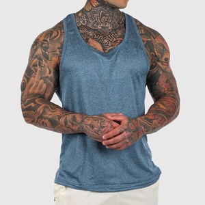Débardeur de sport sans manches pour homme, OEM, vierge, broderie, couleur unie, musculation, fitness - Product Image 5