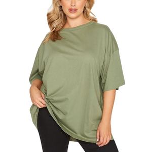 Camiseta Informal de Algodón Suave y Transpirable Personalizada al por Mayor, Camiseta Extra Grande para Mujer de Alta Calidad, Proveedor de Bangladés - Product Image 1