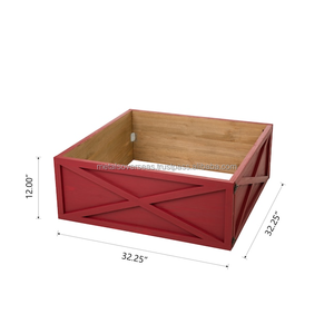 Collar de árbol rojo de madera de nuevo diseño para decoración de árbol de Navidad Collar de árbol de adorno de Navidad Artificial - Product Image 3