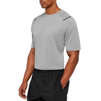 LEDBURY Sportswear – T-shirt d'entraînement à séchage rapide, personnalisé, respirant, à manches courtes, coupe classique, en tissu extensible type toile, grande taille