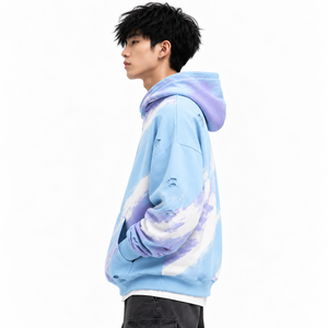 Sudadera con Capucha Tie Dye para Hombre, Sudadera de Forro Polar con Bolsillo, Corte Regular, Ropa Urbana de Invierno - Product Image 2
