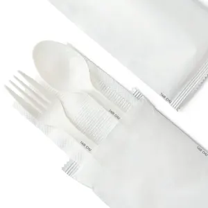 3合1环保勺子叉餐具纸包袋