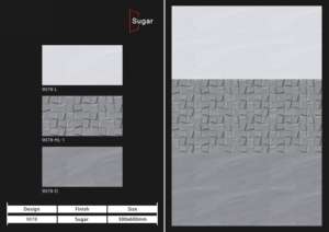 Carreaux muraux en céramique 300x600mm pour salle de bain et cuisine, finition brillante ou mate, texture effet sucre, design mural intérieur luxueux. - Product Image 6