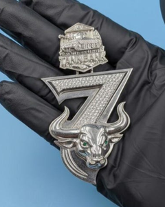 Pendentif Personnalisé en Argent Sterling 925 avec Lettres et Chiffres, Moissanite Luxe Certifiée, Style Hip-Hop Bling pour Rappeur - Product Image 1