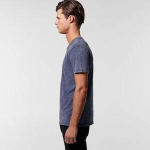 T-shirt pour homme en coton vintage délavé à l'acide, coupe décontractée, tendance streetwear, décontracté pour tous les jours - Product Image 6