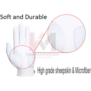 Breathable Mesh Golf <b>Gloves</b> Custom Logo Professional Cabretta Leather Soft Feel High-Grip Golf Training Gear Wholesale Factory - Product Image 4