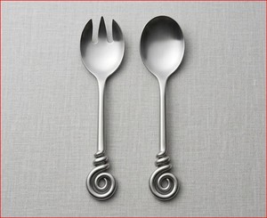 Pure And Polished Stainless Steel <b>Salad</b> <b>Tools</b> <b>Salad</b> Server With Designer Handles For Household Restaurants Hotel And Resort - Product Image 1