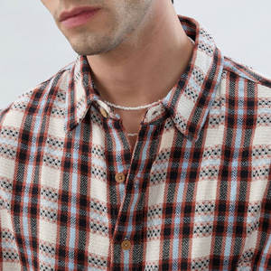 Chemise classique pour homme en flanelle anti-plis, décontractée, à manches longues, avec 2 poches poitrine et poignets ajustables – Idéale pour l'été - Product Image 6