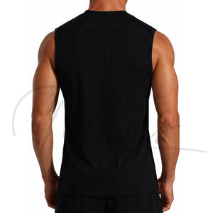 Débardeur de sport décontracté pour homme de haute qualité, coupe musclée, en polyester/coton, séchage rapide, respirant, sans manches, personnalisable - Product Image 5