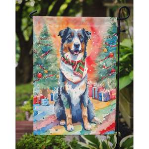 Australian Shepherd Christmas <b>Garden</b> <b>Flag</b> Multicolor Decorative Yard <b>Flag</b> Banner for Patio Artwork for Yard Flower Beds - Product Image 3