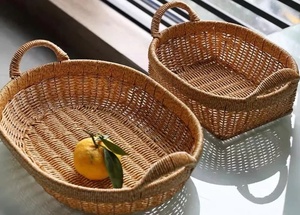 Eco-Friendly Natural <b>Rattan</b> Vietnam Rustic Handmade Woven Multifunction <b>Storage</b> and Decorative <b>Basket</b> Factory Direct Supply - Product Image 3
