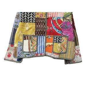 Indian Handmade Vintage Cotton Short <b>Quilted</b> <b>Jacket</b> for Women Unique Winter Outwear Stripe Printed Patchwork <b>Patterns</b> - Product Image 5