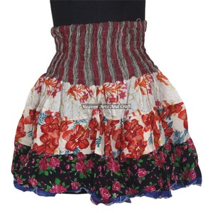 Gypsy Patch Work Vintage Mini New Rara Hippy Boho Festival <b>Skirt</b> Gypsy Old Sari <b>Patchwork</b> Mini Rara <b>Skirt</b> Hippy Boho Festival - Product Image 4