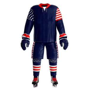 Nueva Llegada, Conjuntos de Jersey y Pantalones de Hockey sobre Hielo de Primera Calidad, Fabricación en Fábrica, Precio al por Mayor, Uniforme de Hockey sobre Hielo, Servicio OEM - Product Image 1