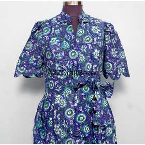 ชุดเดรสผ้าฝ้ายแท้ 100% สำหรับเด็กผู้หญิง ผู้หญิง สาวๆ สวมใส่สบายๆ เหมาะสำหรับงานปาร์ตี้ริมชายหาด ดีไซน์เก๋ ทรงตรงทันสมัย - Product Image 4