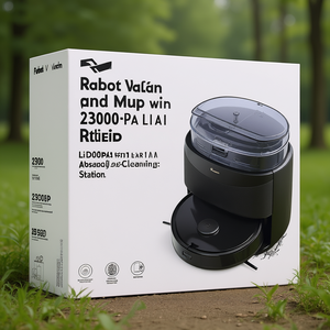 หุ่นยนต์ดูดฝุ่นและถูพื้นพร้อมระบบหลบหลีกสิ่งกีดขวางด้วย LiDAR แรงดูด 23000Pa และสถานีทำความสะอาดตัวเอง - Product Image 3
