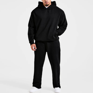 Conjunto de Sudadera con Capucha y Pantalones de Chándal para Hombre, Diseño Personalizado con Logotipo, Venta al por Mayor de Alta Demanda, Oversize, con Bolsillos, Hombros Caídos y Puños Acanalados - Product Image 3