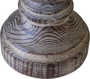 Support à bougie en bois rustique rond de 6,5 pouces de haut, porte-bougie décoratif en bois, décoration de maison de style farmhouse - Product Image 5
