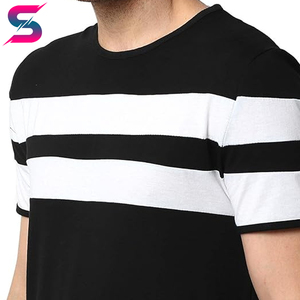Wholesale Rate Men's Striped Crew Neck T-Shirt With Navy Patterned Capri Shorts <b>Set</b> Summer Casual <b>Knitted</b> Breathable Wear - Product Image 6
