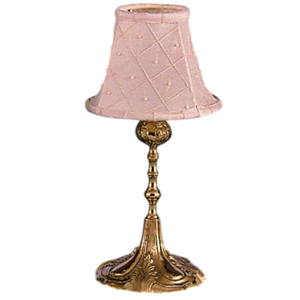 Lampe de table en laiton antique de qualité export, style Empire, avec abat-jour en satin traditionnel et base en métal en forme d'urne, pour chevet ou bureau, décoration - Product Image 3