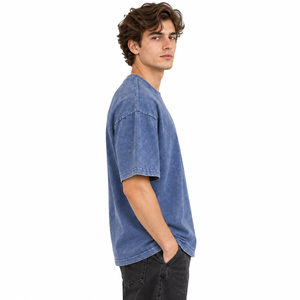 Camiseta de Hombre 100% Algodón OEM, Corte Regular, Manga Corta, Cuello Redondo, Color Sólido, Tejido de Punto, Uso Diario Informal, Personalizable con Serigrafía - Product Image 4