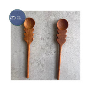 Cuillères en bois naturel robustes disponibles en gros – Ensemble de vaisselle écologique en gros - Product Image 1