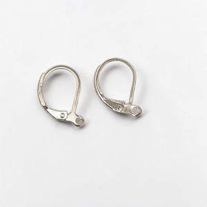 Crochets de boucles d'oreilles en laiton plaqué or et plaqué argent, fermoirs français pour la fabrication de bijoux, vente en gros - Product Image 4