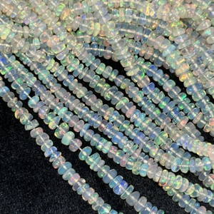 Cuentas redondas lisas de ópalo etíope natural brillante de 4 mm a 6 mm, piedras preciosas sueltas, hilo de 16 pulgadas para la fabricación de joyas, venta al por mayor. - Product Image 2