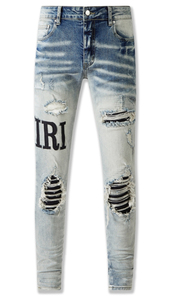 Jeans en denim coupe skinny de haute qualité OEM pour hommes, pantalons déchirés slim, vente en gros OEM, pantalons en denim coupe ample 100 % coton pour hommes - Product Image 4