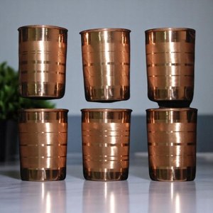 Plain Copper Glass Tumbler Manufacturer Ayurvedic Drinking Water Cup Bulk Supply Metal <b>Drinkware</b> Export - Product Image 6