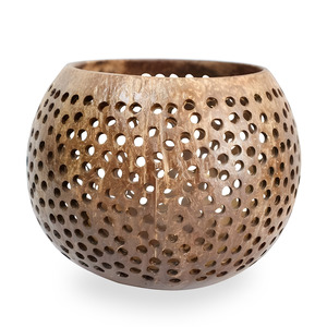 Crafted by hand coconut shell candle <b>holders</b> for wedding tabletop display decorative <b>tealight</b> <b>holder</b> - Product Image 6
