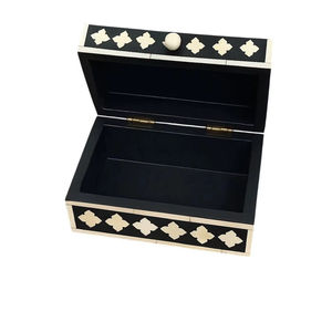 Caja de Joyería Decorativa Hecha a Mano con Diseño Marroquí de Flor de Amor con Incrustaciones de Hueso Ecológica, Decoración para Mesa del Hogar, Año Nuevo - Product Image 1