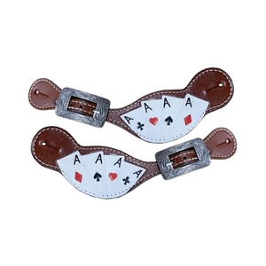 Saman สายหนังแท้สลักหัวเข็มขัดแบบตะวันตก - Product Image 3