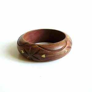 Bestselling Wooden Brass Bangle With Hand Polished For Party Festive Wedding Eco Friendly Fashion Jewelry Wooden Cuff <b>Bracelet</b> - Product Image 4