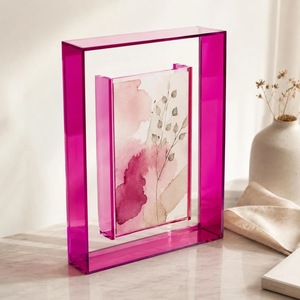 Cadre photo rectangulaire en acrylique transparent 4 couleurs, impression UV, incassable, étanche, sur pied, horizontal, pour table, moderne - Product Image 4